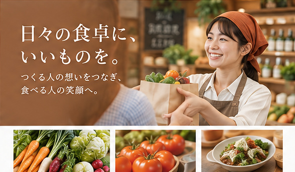 食品・小売 — 架空の制作イメージ